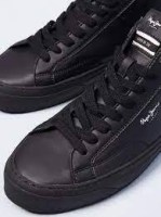 Чоловічі чорні шкіряні кеди Pepe Jeans YOGI ORIGINAL BOOT 42 EU 9